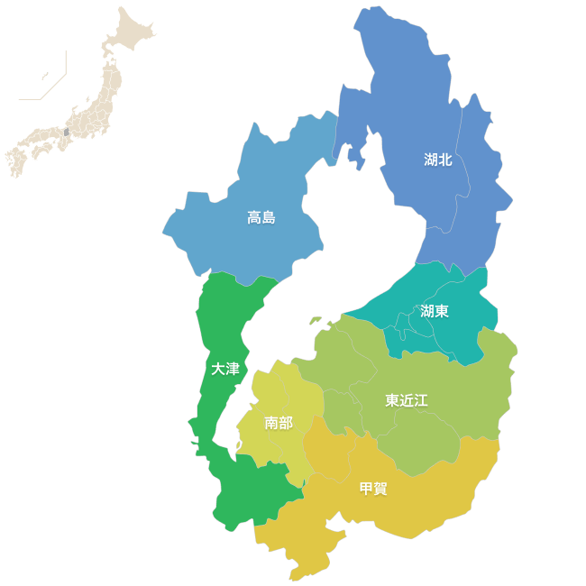 滋賀県の地図