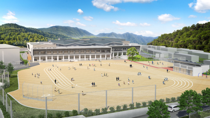 (仮称)槇尾学園のグラウンド