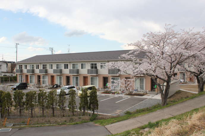 色麻町の地域活性化住宅の外観