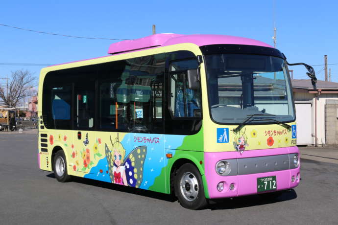 下妻市のコミュニティバス「シモンちゃんバス」