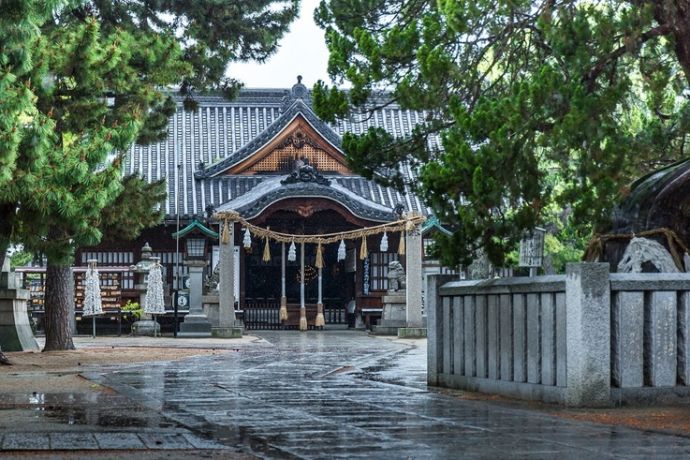 高砂市の高砂神社の入口